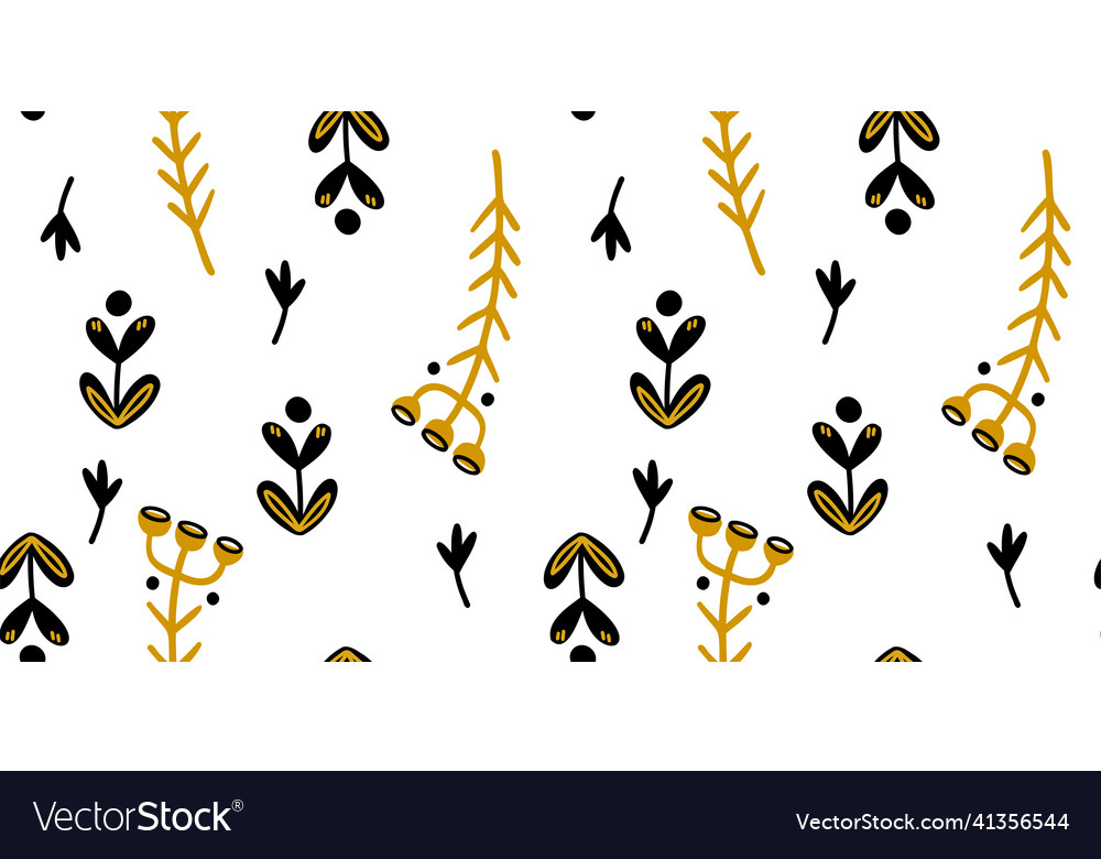 A botanical seamless pattern vector image A botanical seamless pattern