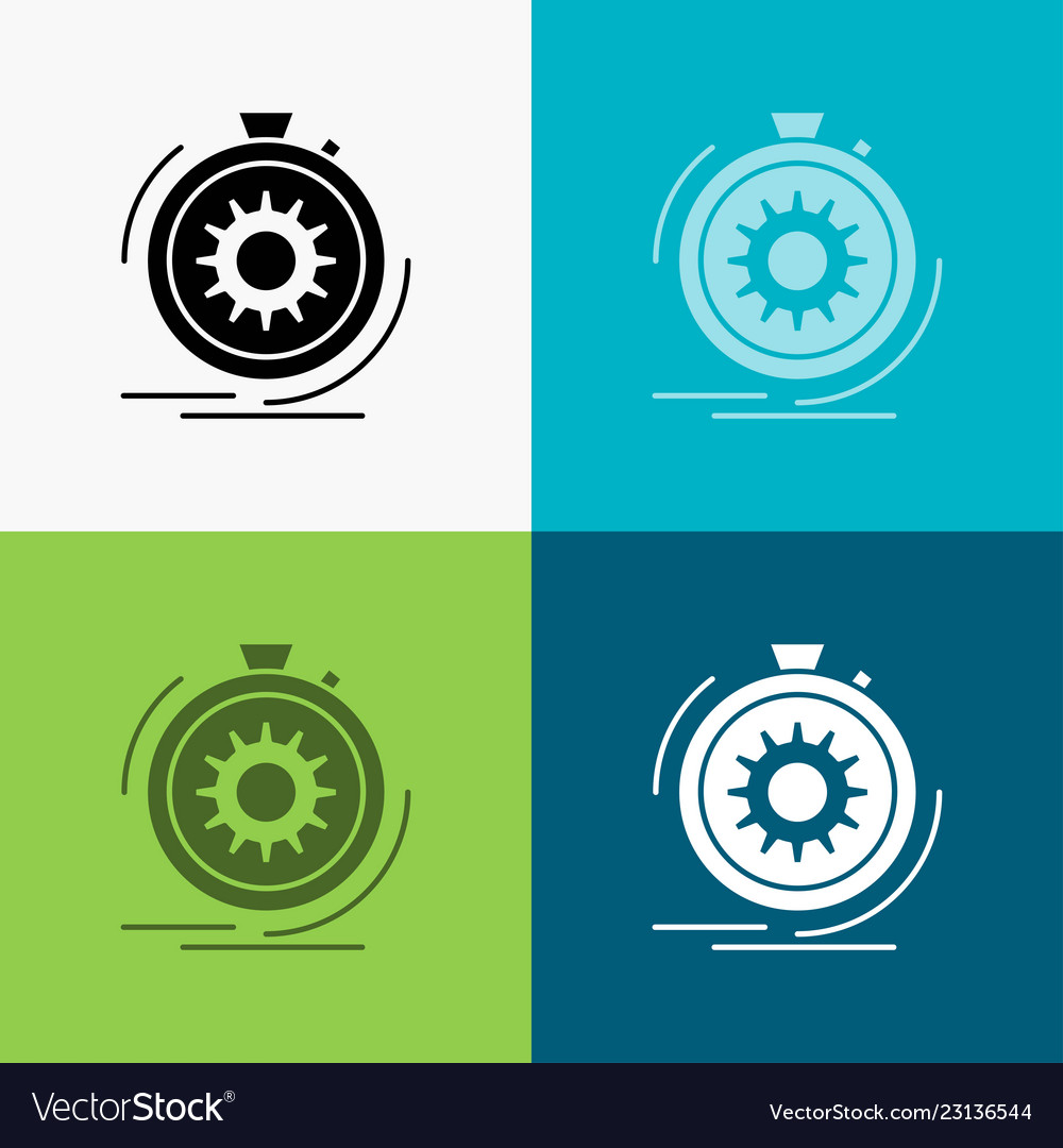 Action fast performance process speed icon over