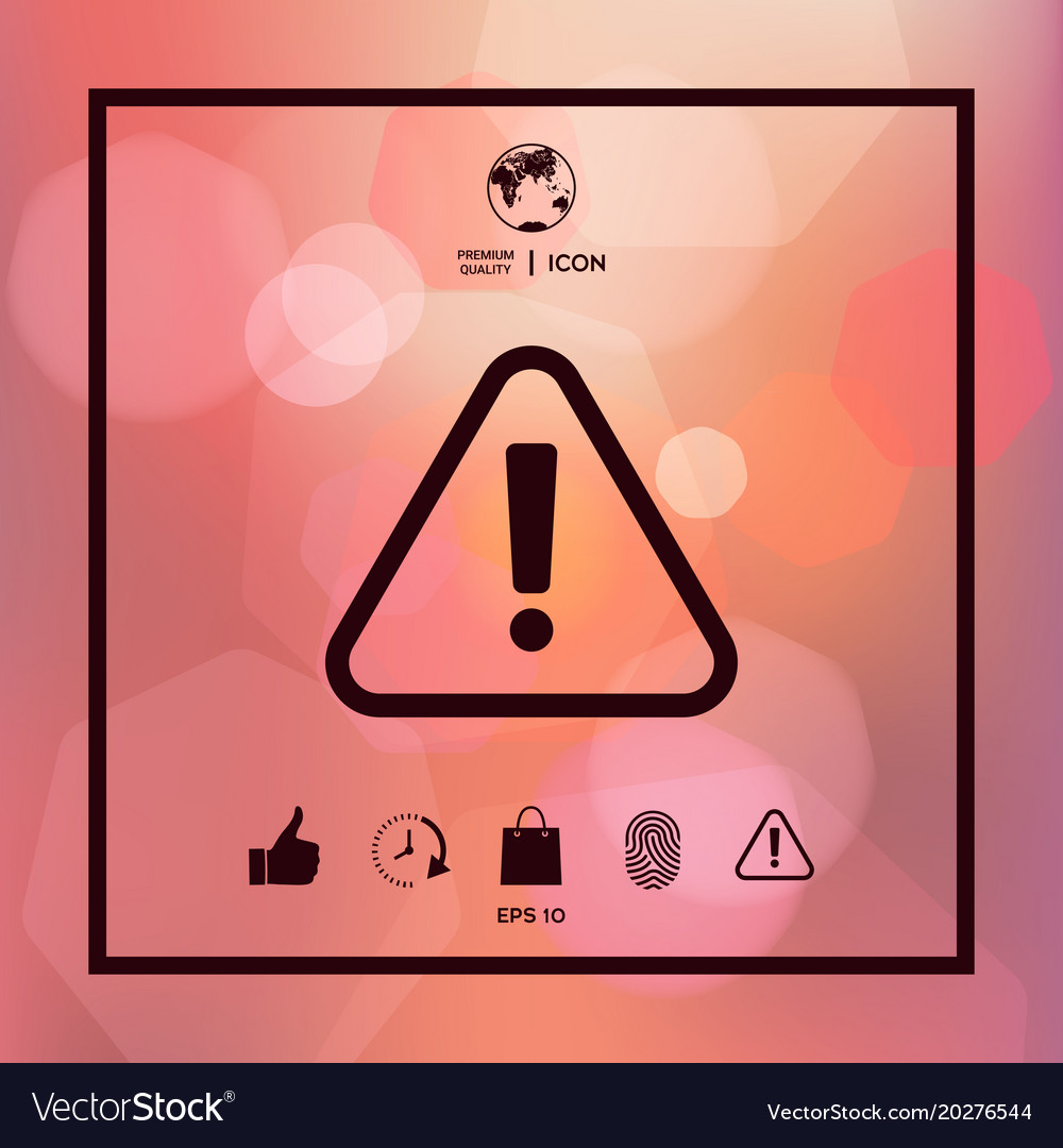 Attention icon symbol Royalty Free Vector Image