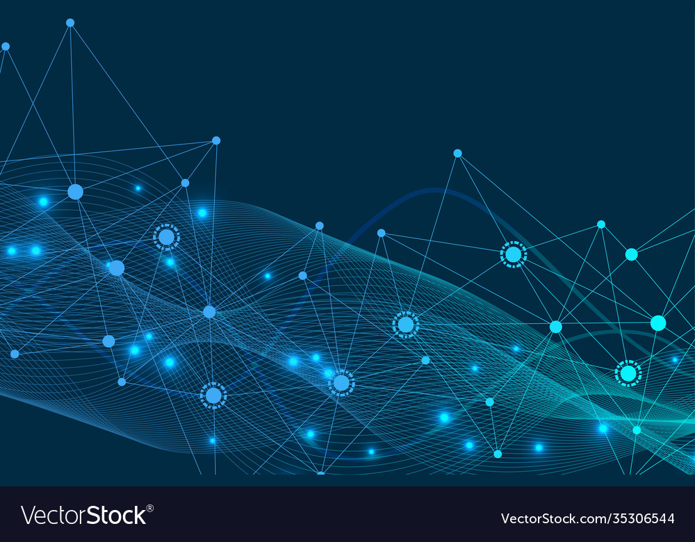 Big data visualization background modern vector image Big data visualization background modern