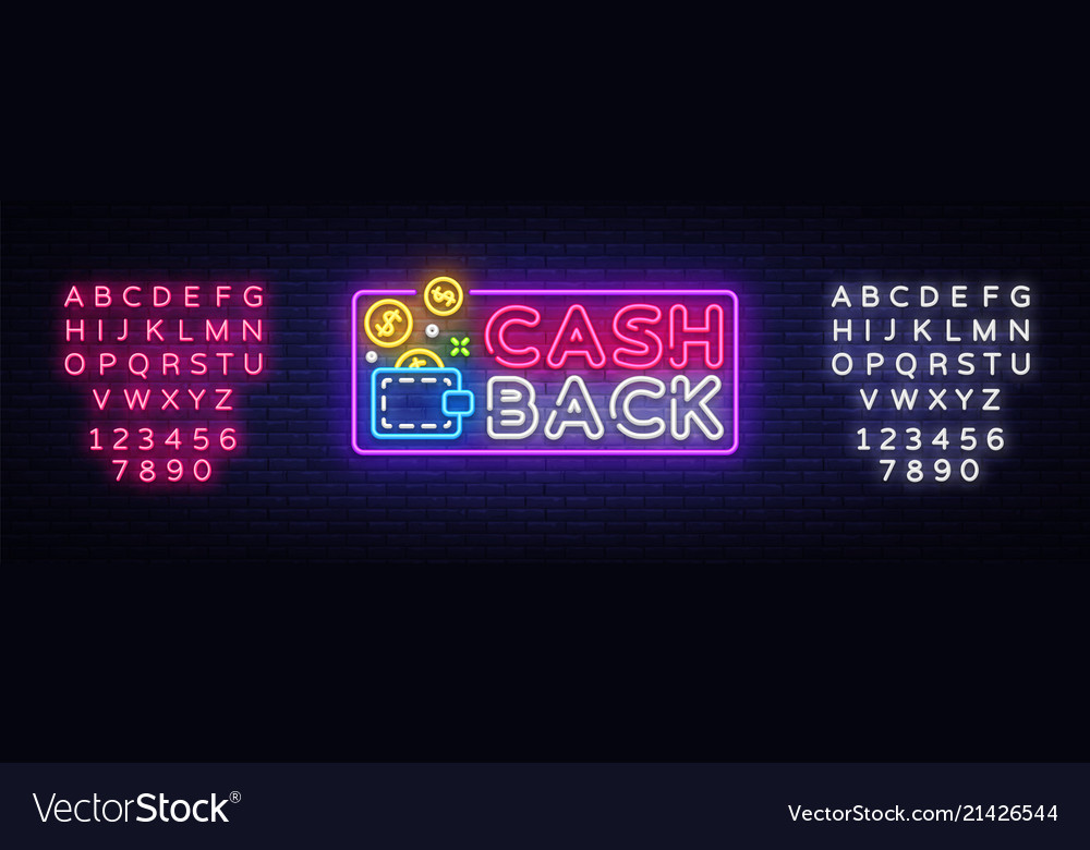 Cash back sign design template wallet