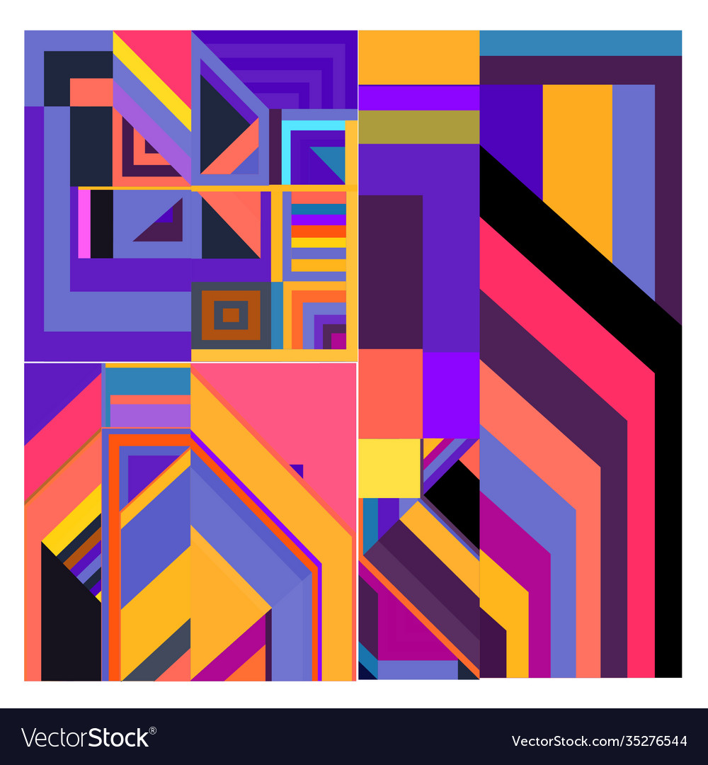 Colorful geometric and curve background pattern Vector Image Colorful geometric and curve background pattern