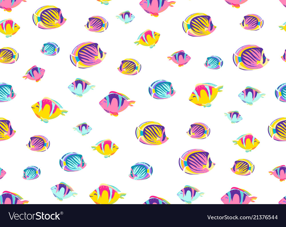 Cute Fish Pattern - Seamless