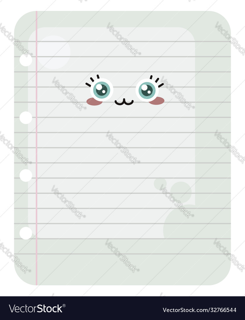 Cute paper on white background