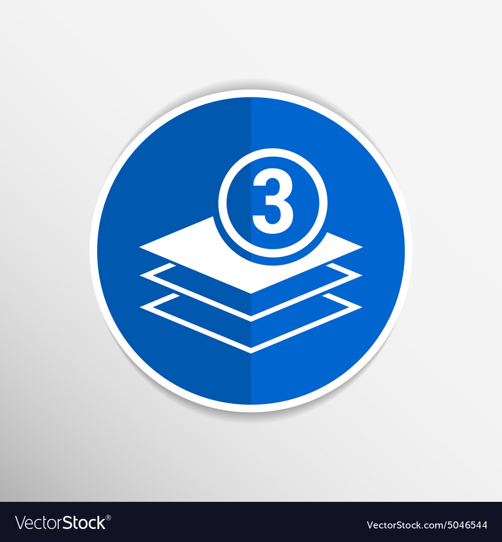 Elegant pyramid multiple layer element icons