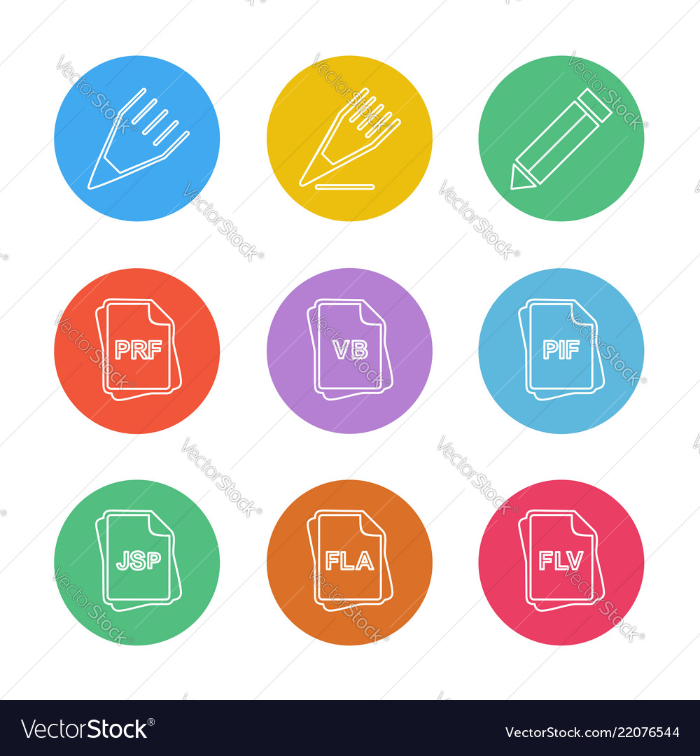 File type files documents eps icons set