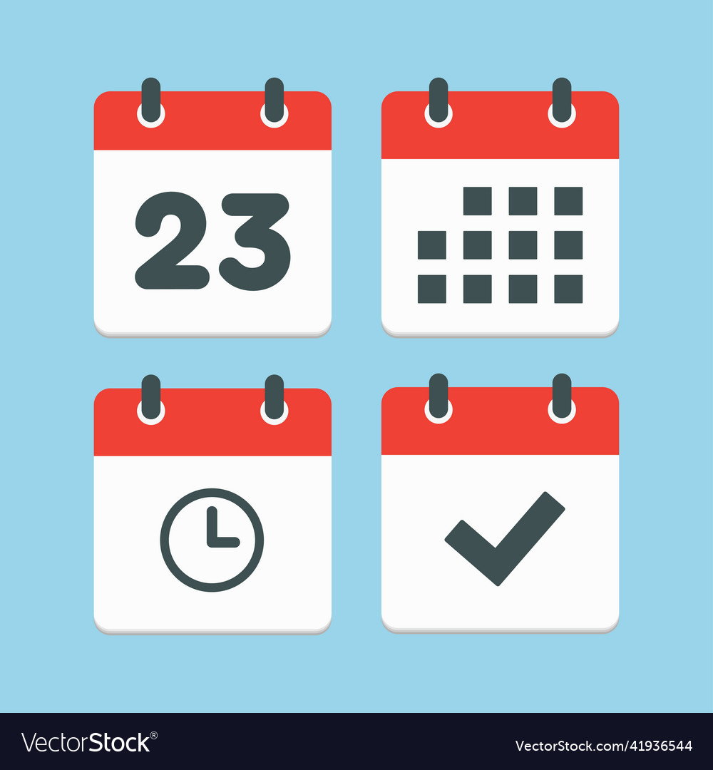 Icons calendar number 23 agenda app timer done