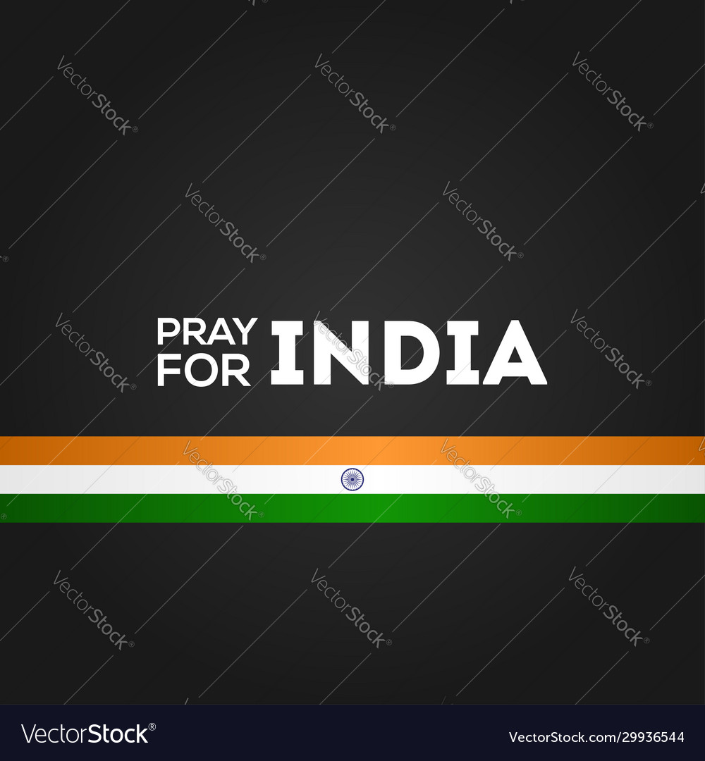 Pray for india design banner or background