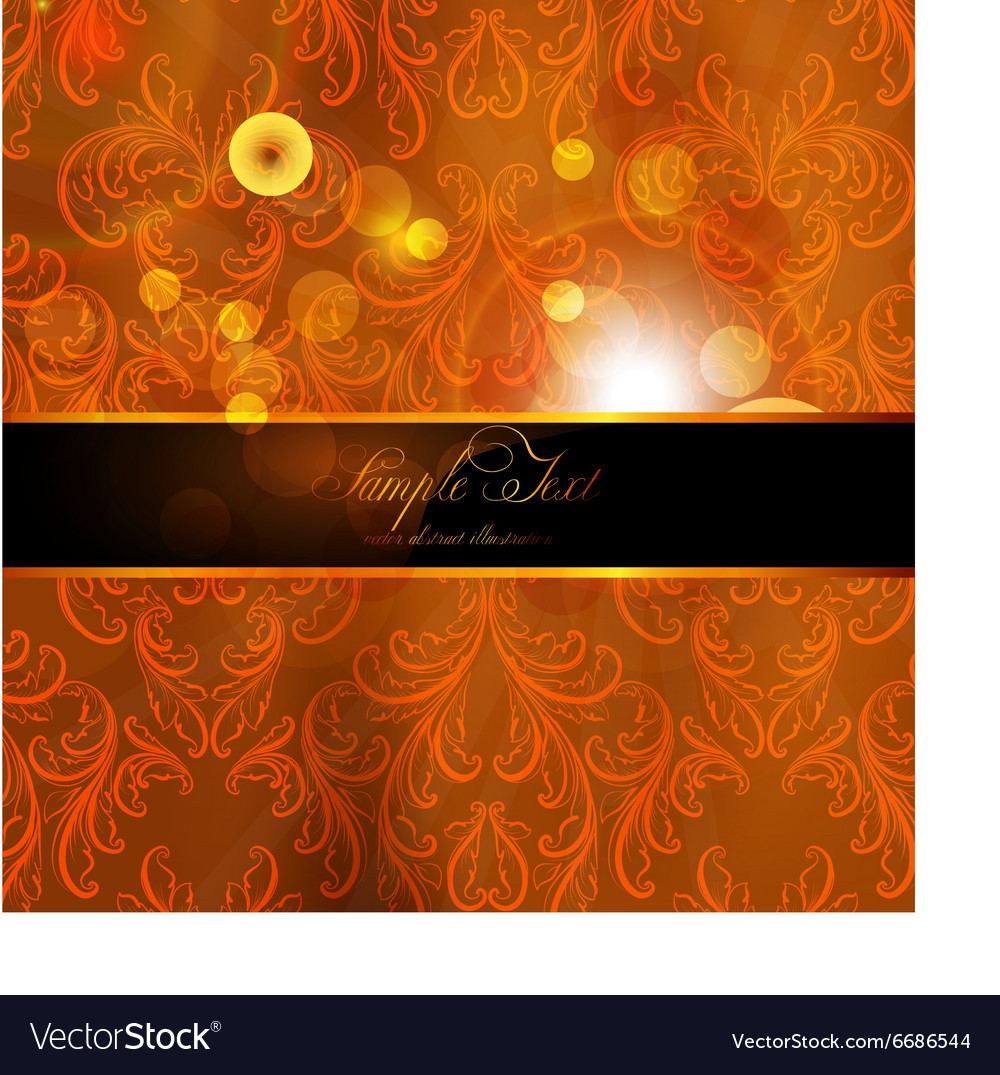 Seamless orange floral spring wallpaper Royalty Free Vector