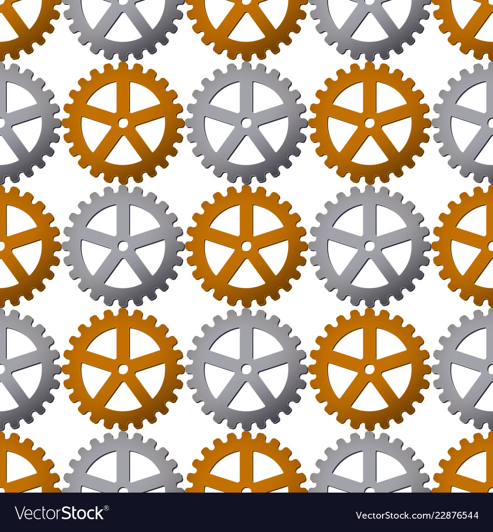 Seamless pattern background with gears vector image Seamless pattern background with gears