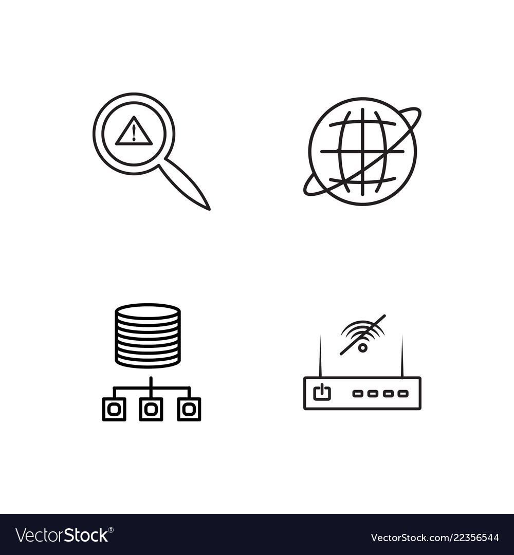 Web simple outlined icons set Vector Image Web simple outlined icons set