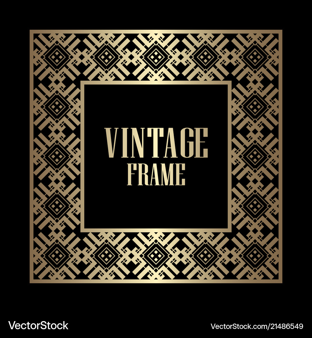 Art deco frame Royalty Free Vector Image - VectorStock