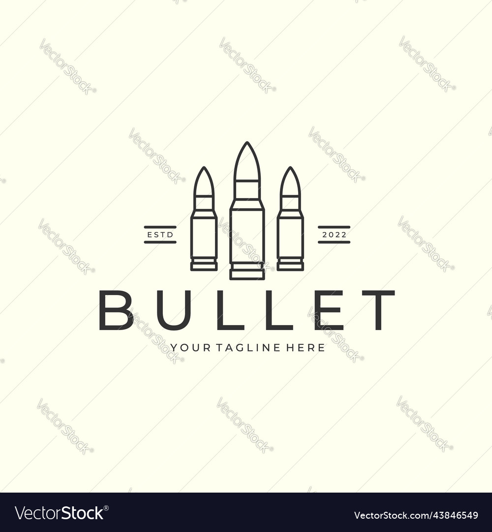 Bullet with linear style logo design icon