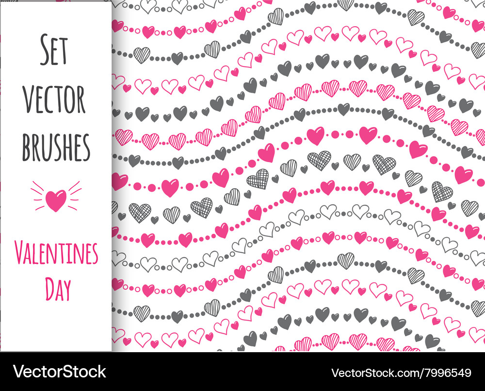 Decorative set 10 brushes Royalty Free Vector Image