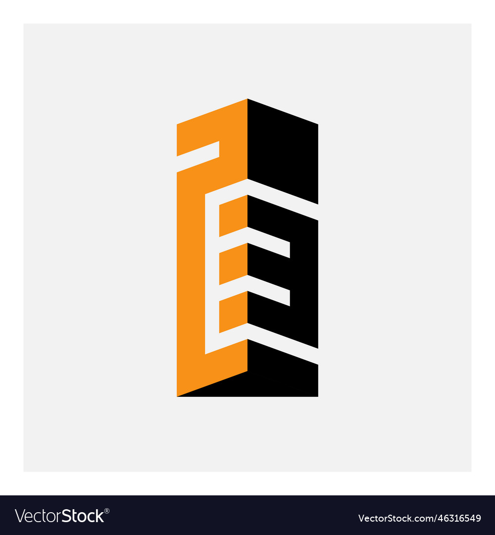 Design element icon or logo with number 23 3d