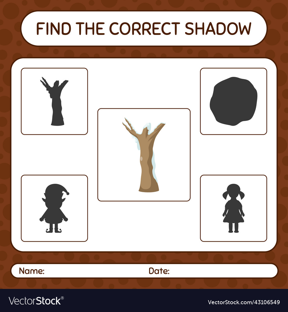 Find the correct shadows game with dead tree