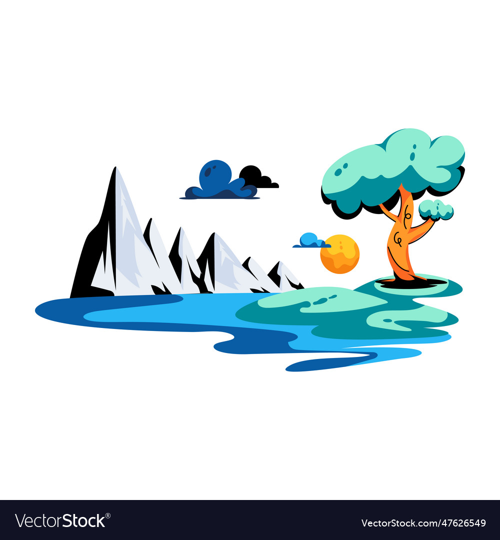 Forest landscape Royalty Free Vector Image - VectorStock