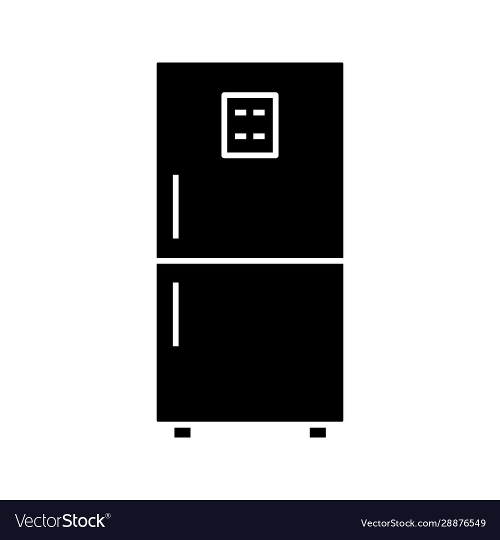 Fridge glyph icon Royalty Free Vector Image - VectorStock