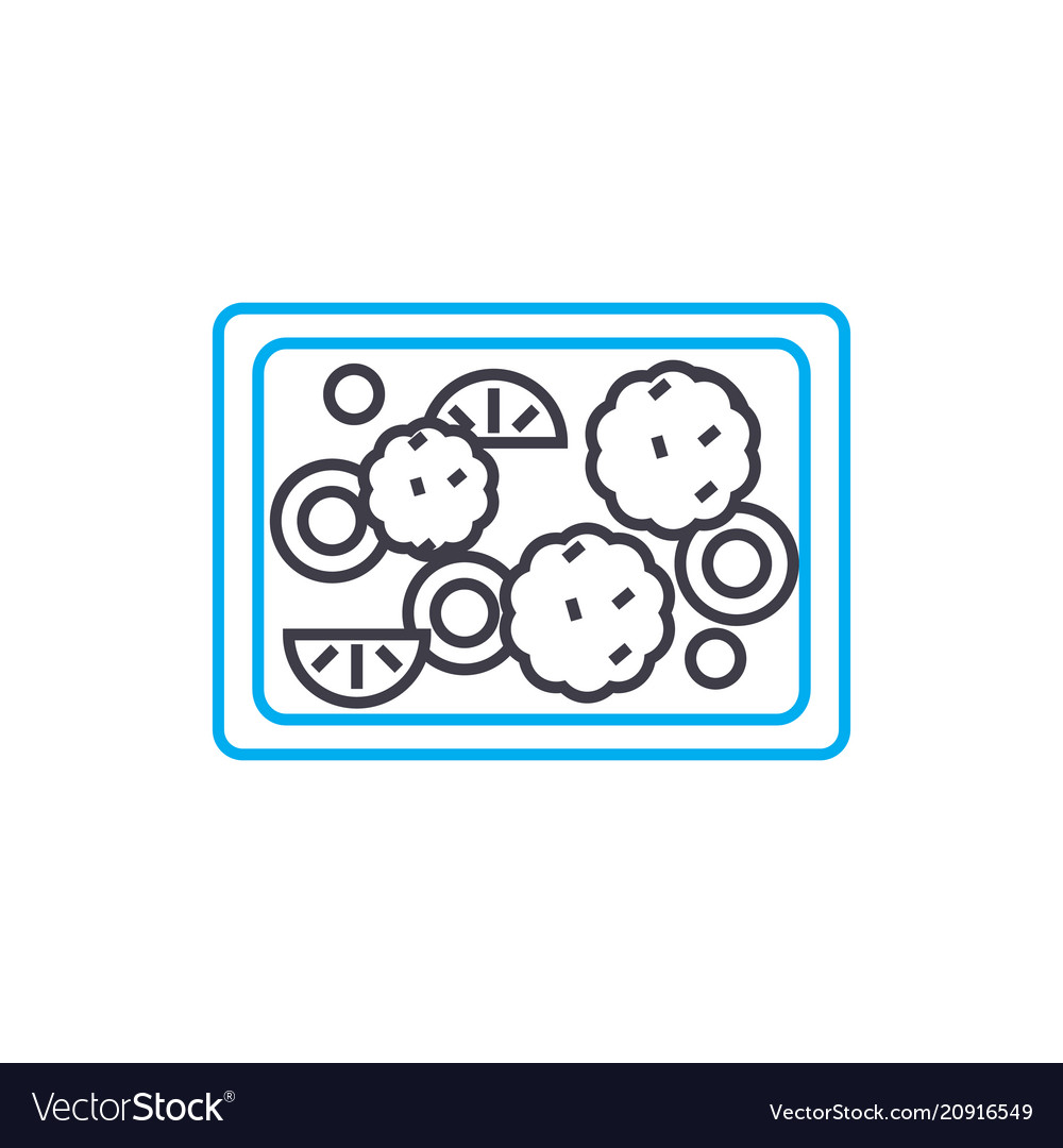 Fruit pie linear icon concept line