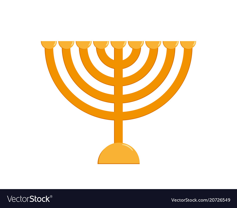 Hanukkah Jewish Holiday Candelabrum Royalty Free Vector