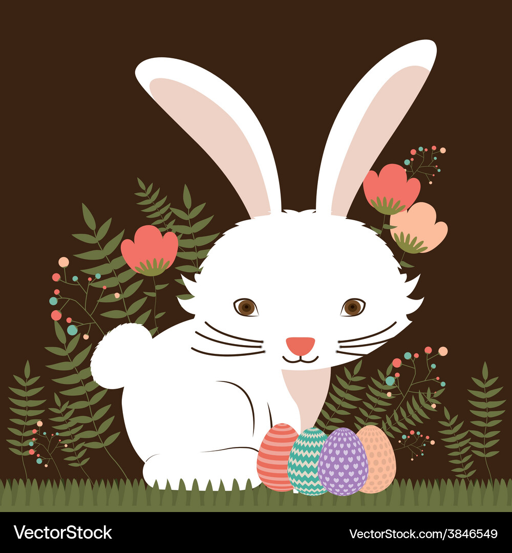 Happy easter card design Royalty Free Vector Image