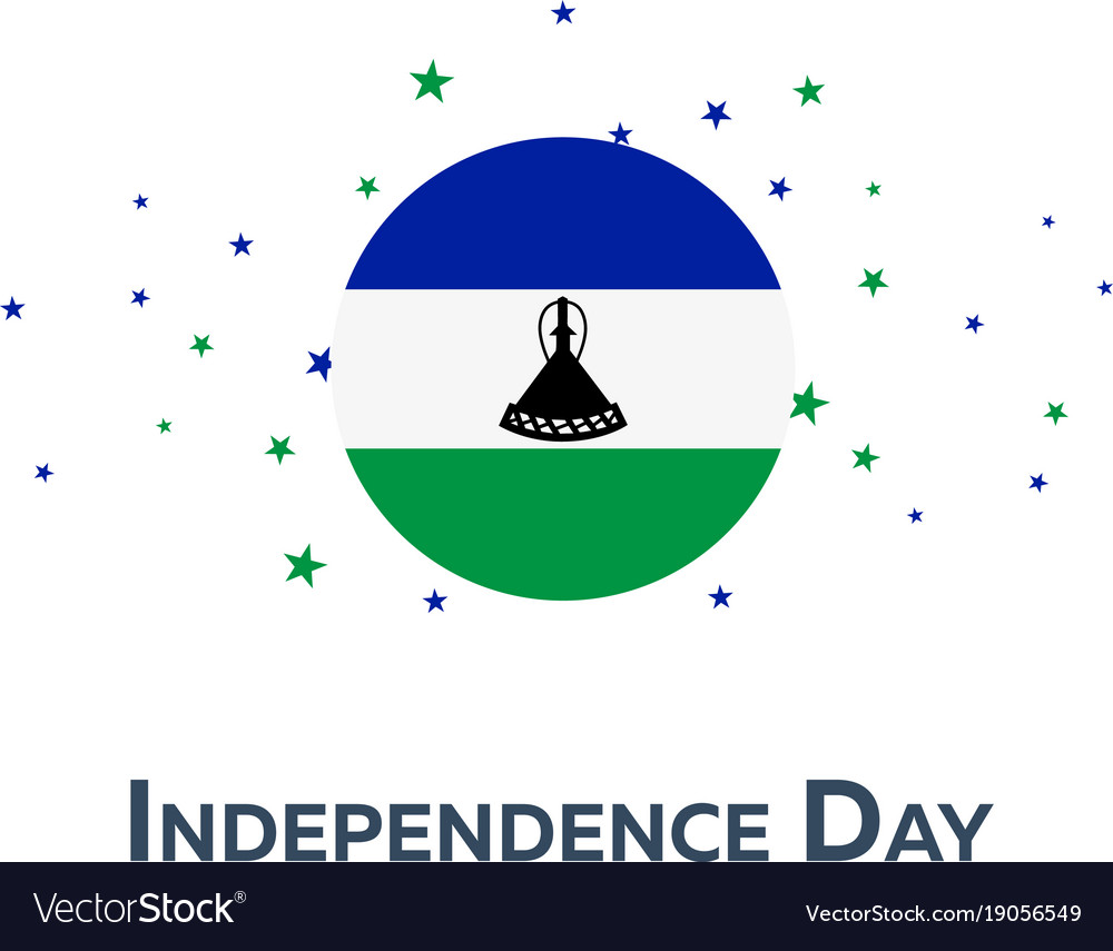 Independence day of lesotho patriotic banner