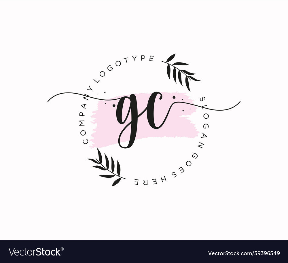 Original gc feminine logo beauty monogramm