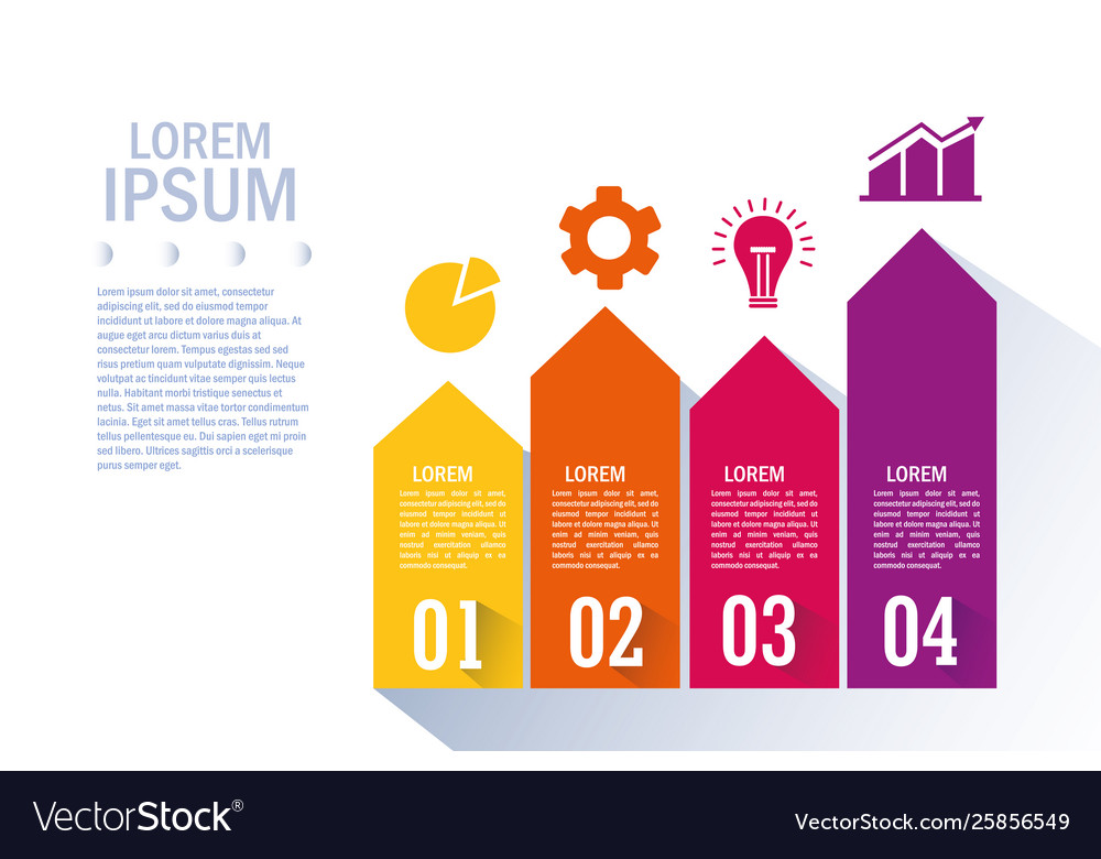 Isolated workflow and infographic design
