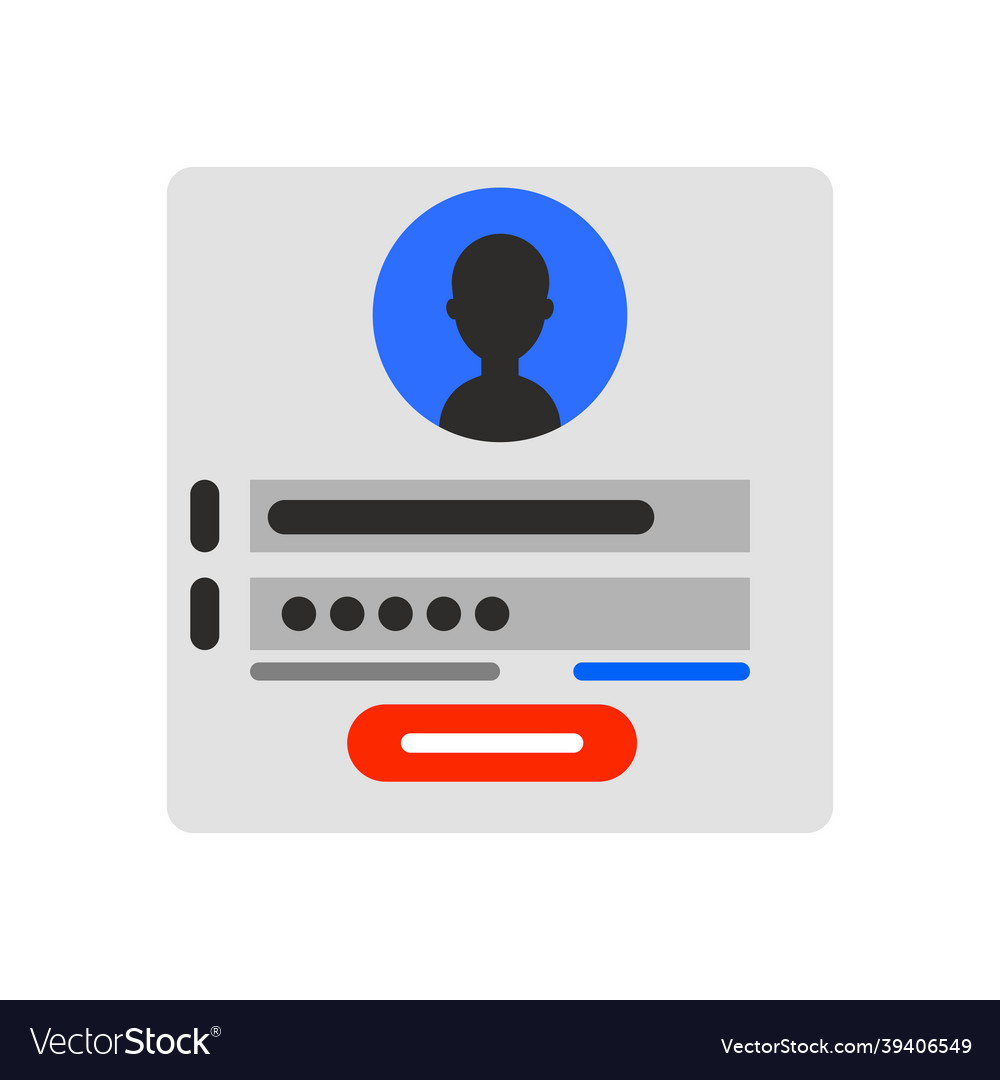 Login user password sign web page design icon vector image Login user password sign web page design icon