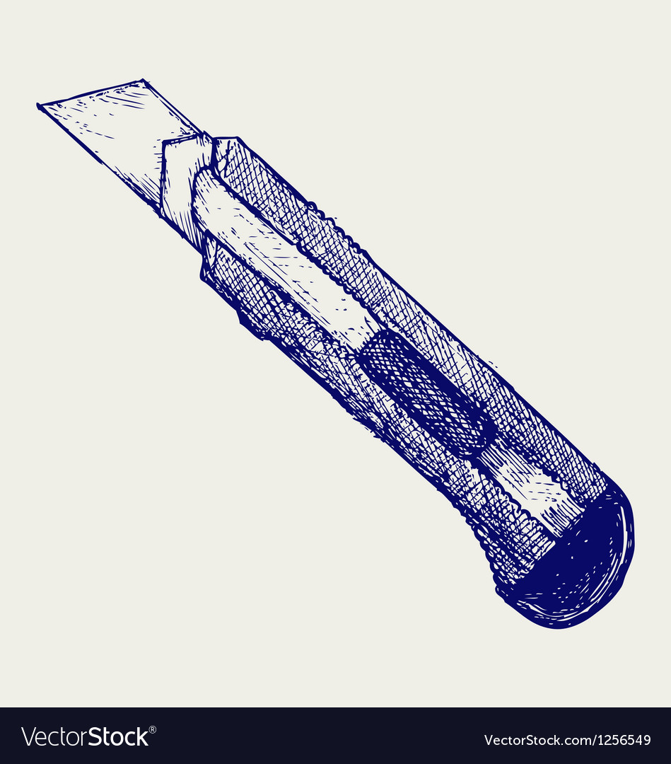 Канцелярский нож рисунок