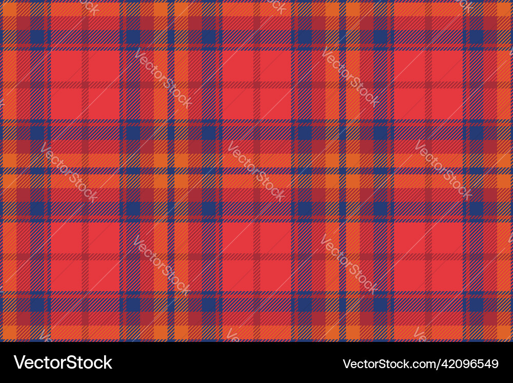 Plaid background check seamless pattern in red Vector Image
