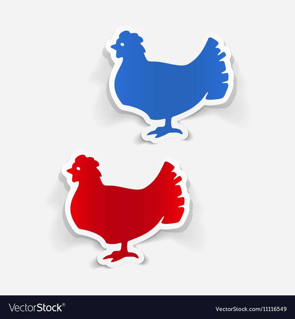 Realistic design element chicken