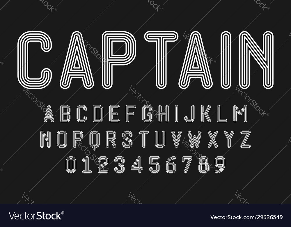 Set alphabets font modern design with lines vector image Set alphabets font modern design with lines