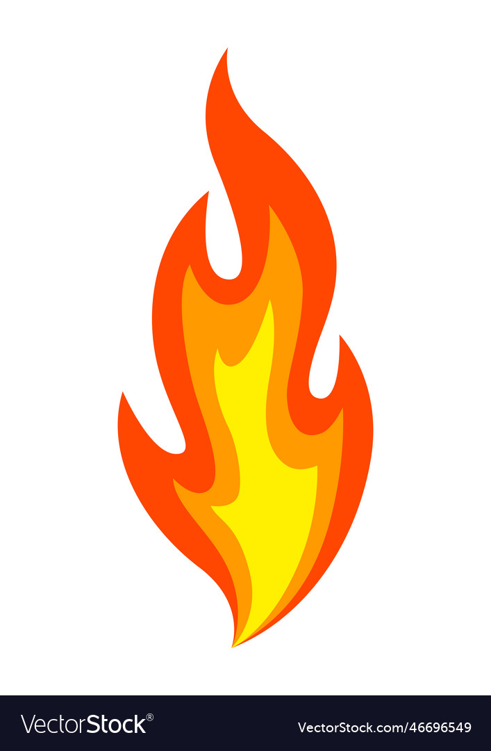 Stylized fire decorative element Royalty Free Vector Image