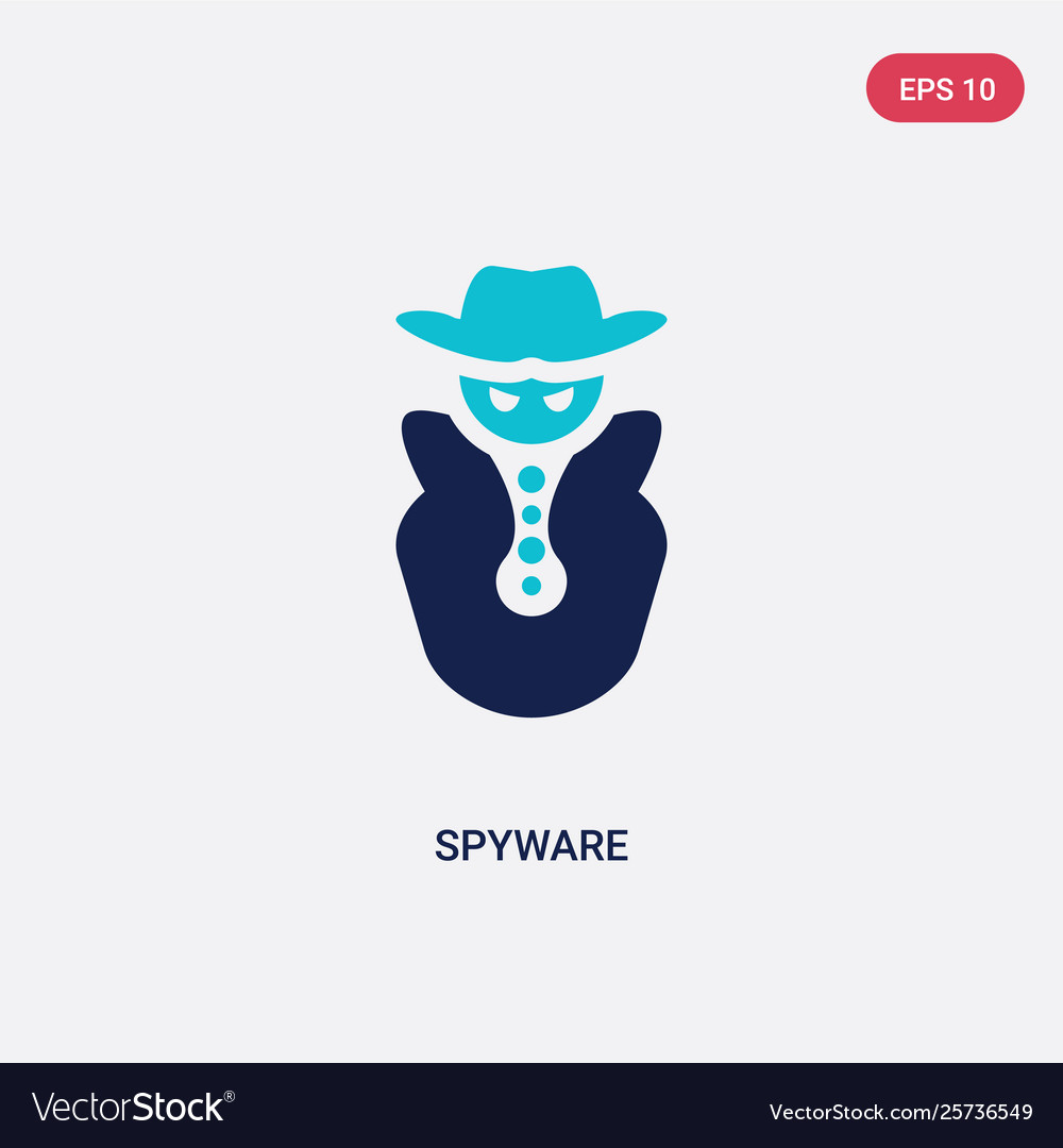 Two color spyware icon from cyber concept