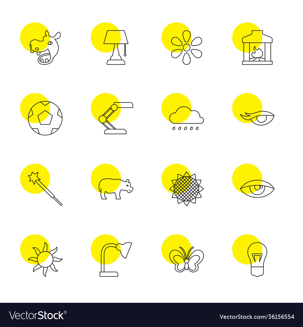 16 bright icons