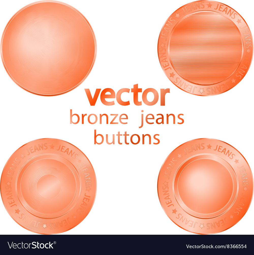 4 Bronze Jeansknöpfe