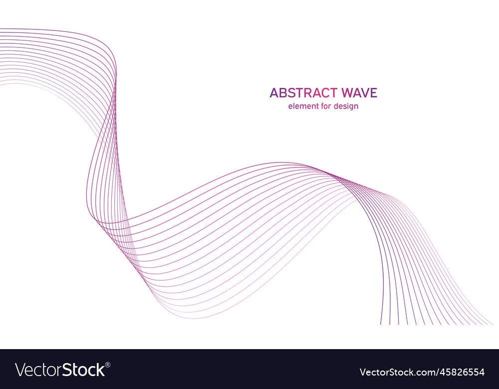 Abstract colorful wave element for design vector image Abstract colorful wave element for design