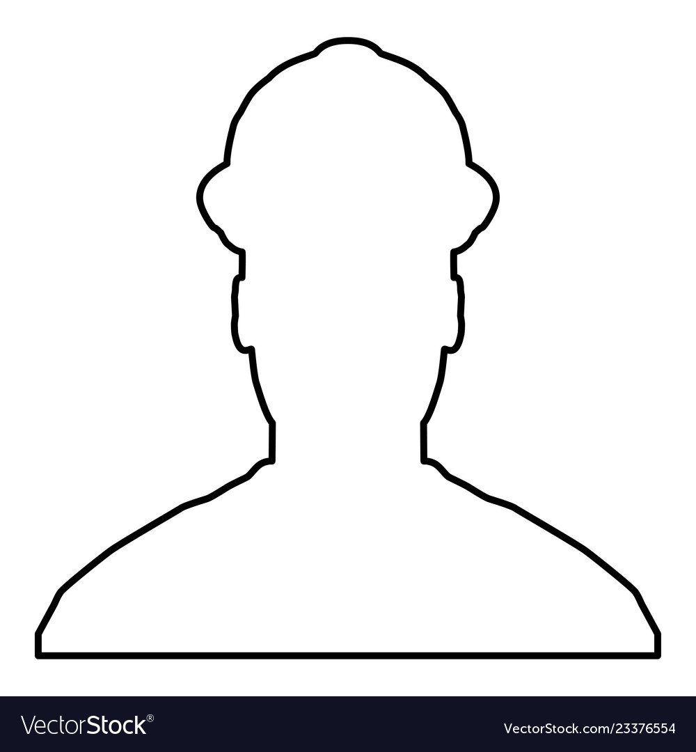 Avatar builder architect engineer in helmet view vector image Avatar builder architect engineer in helmet view