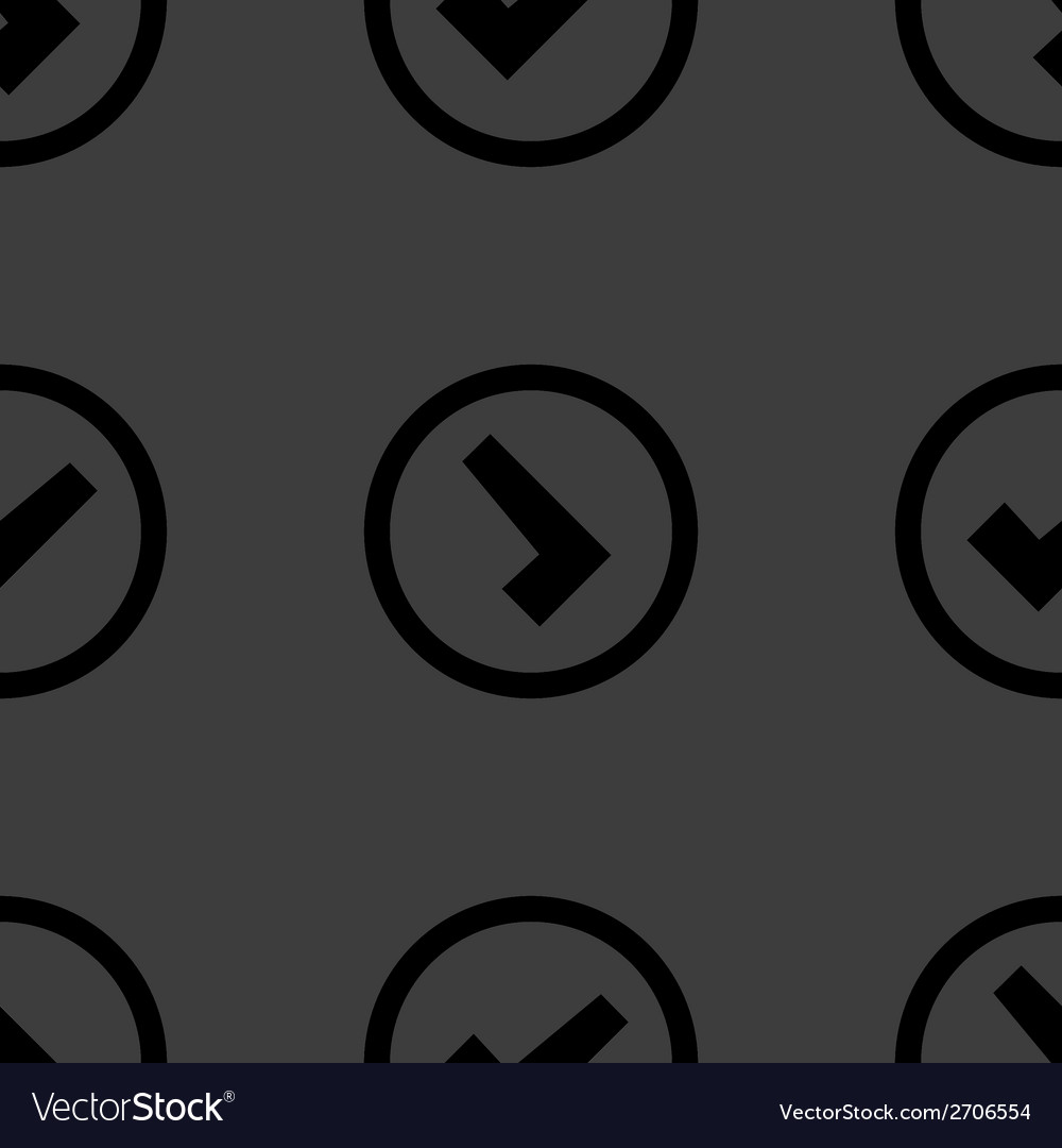 Check mark web icon flat design seamless pattern