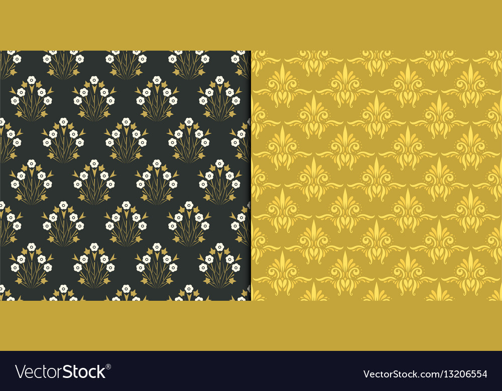 Damask vintage seamless pattern background