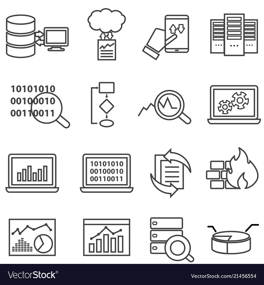 Data Analysis & Machine Learning Icons
