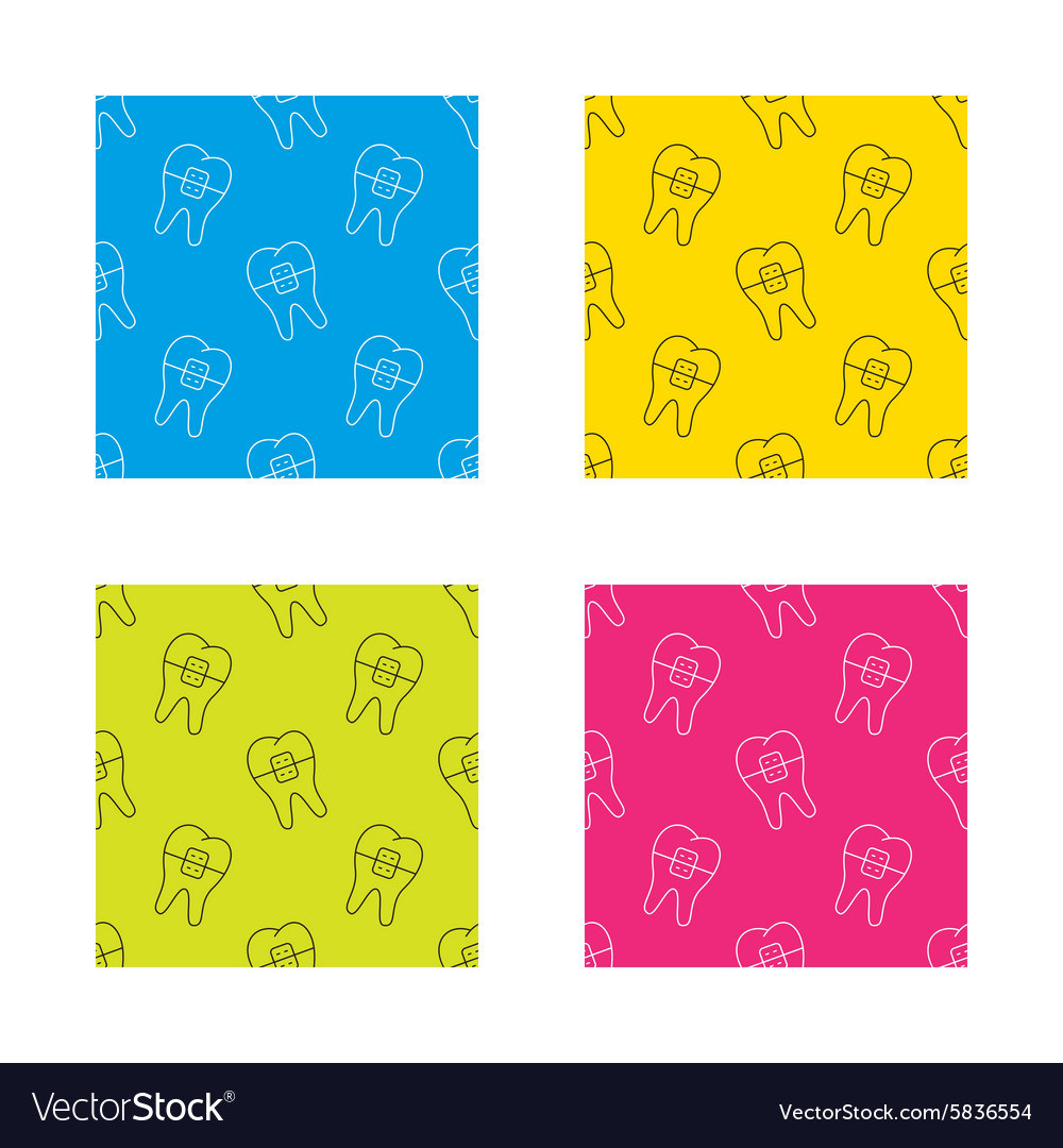 Dental braces icon tooth healthcare sign