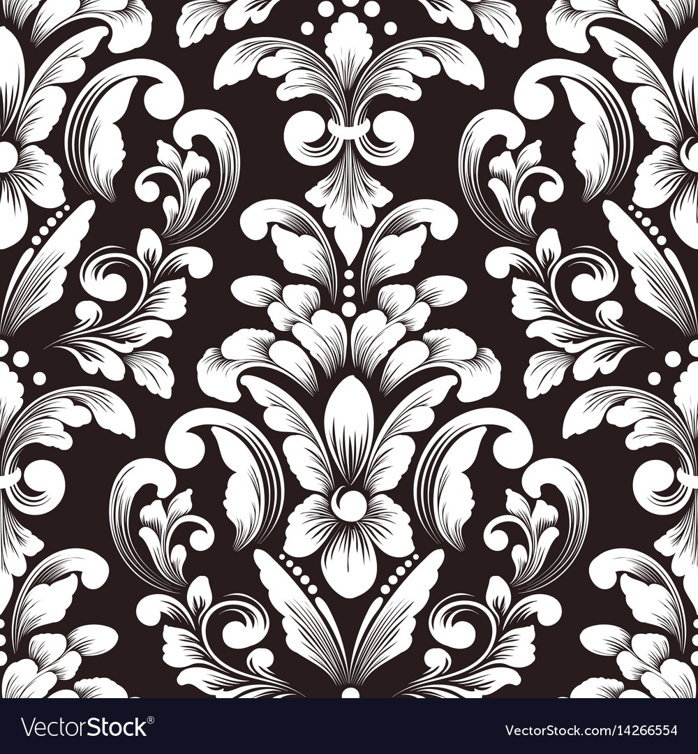 Elegant Floral Damask Pattern