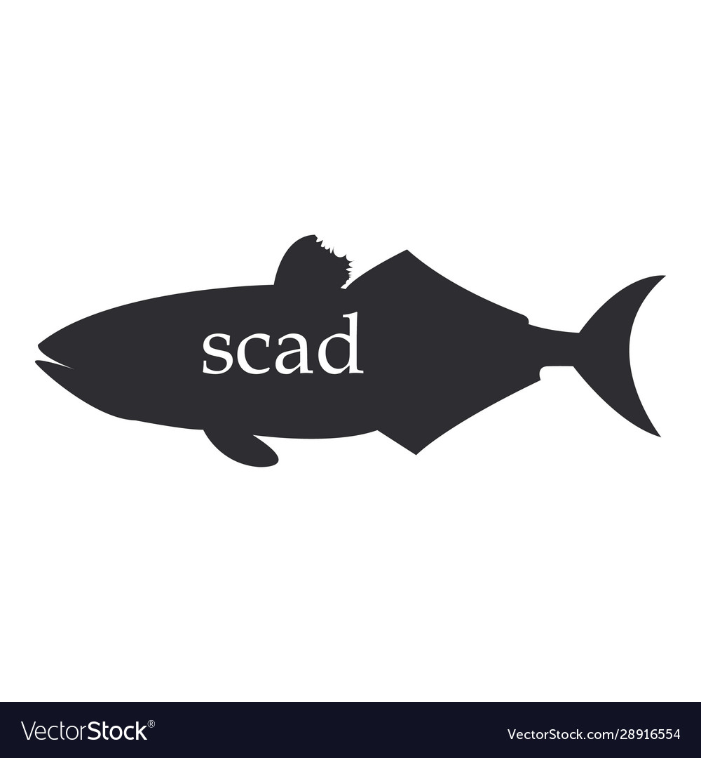 Figure shows a scad fish black silhouette