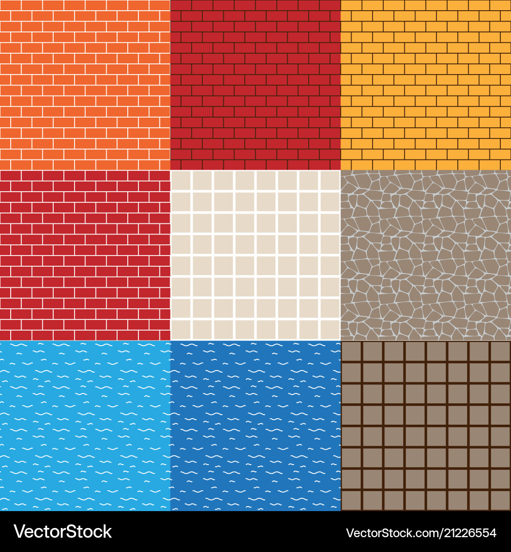 Game asset seamless patterns Royalty Free Vector Image