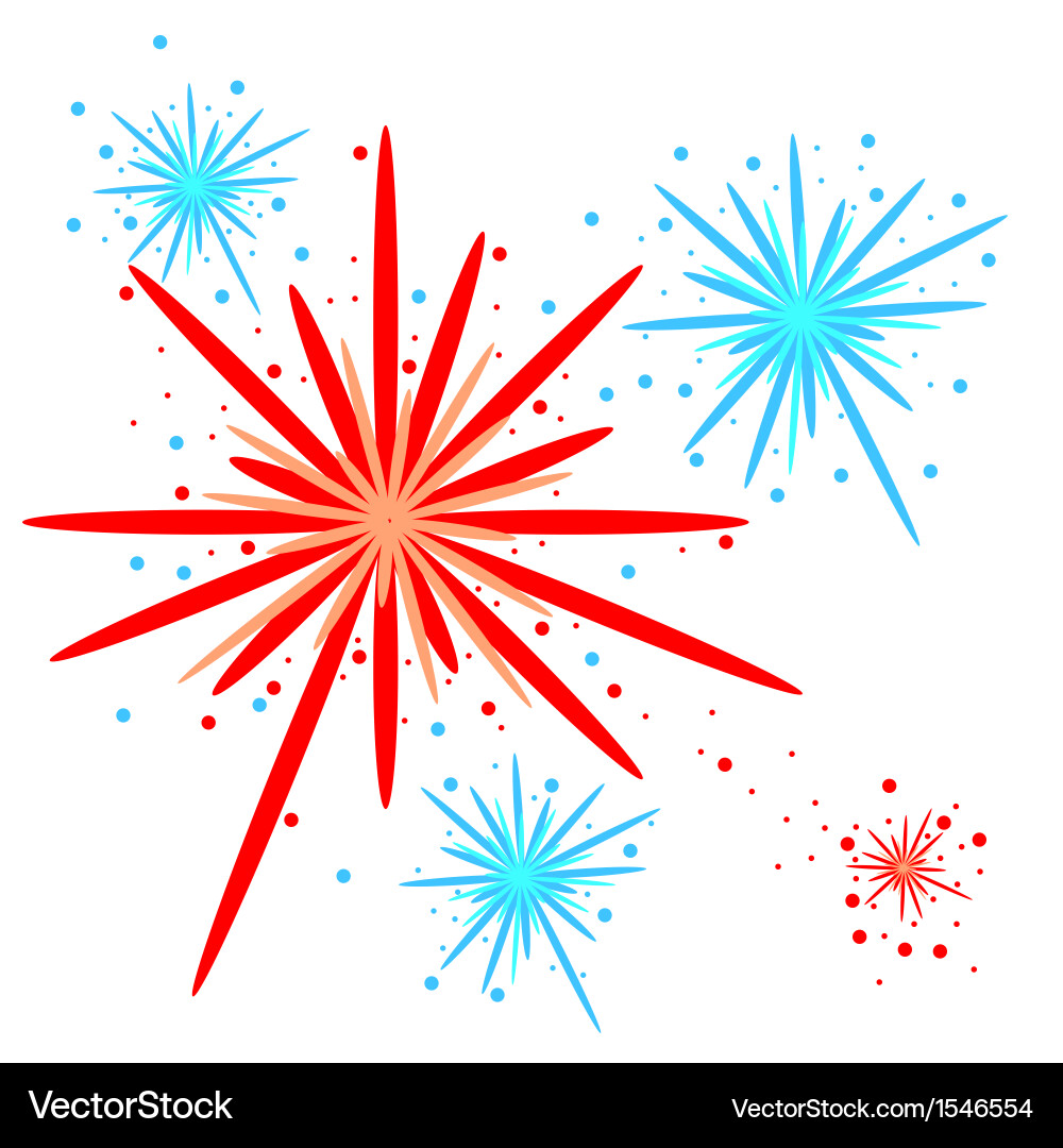 Holiday firework Royalty Free Vector Image - VectorStock