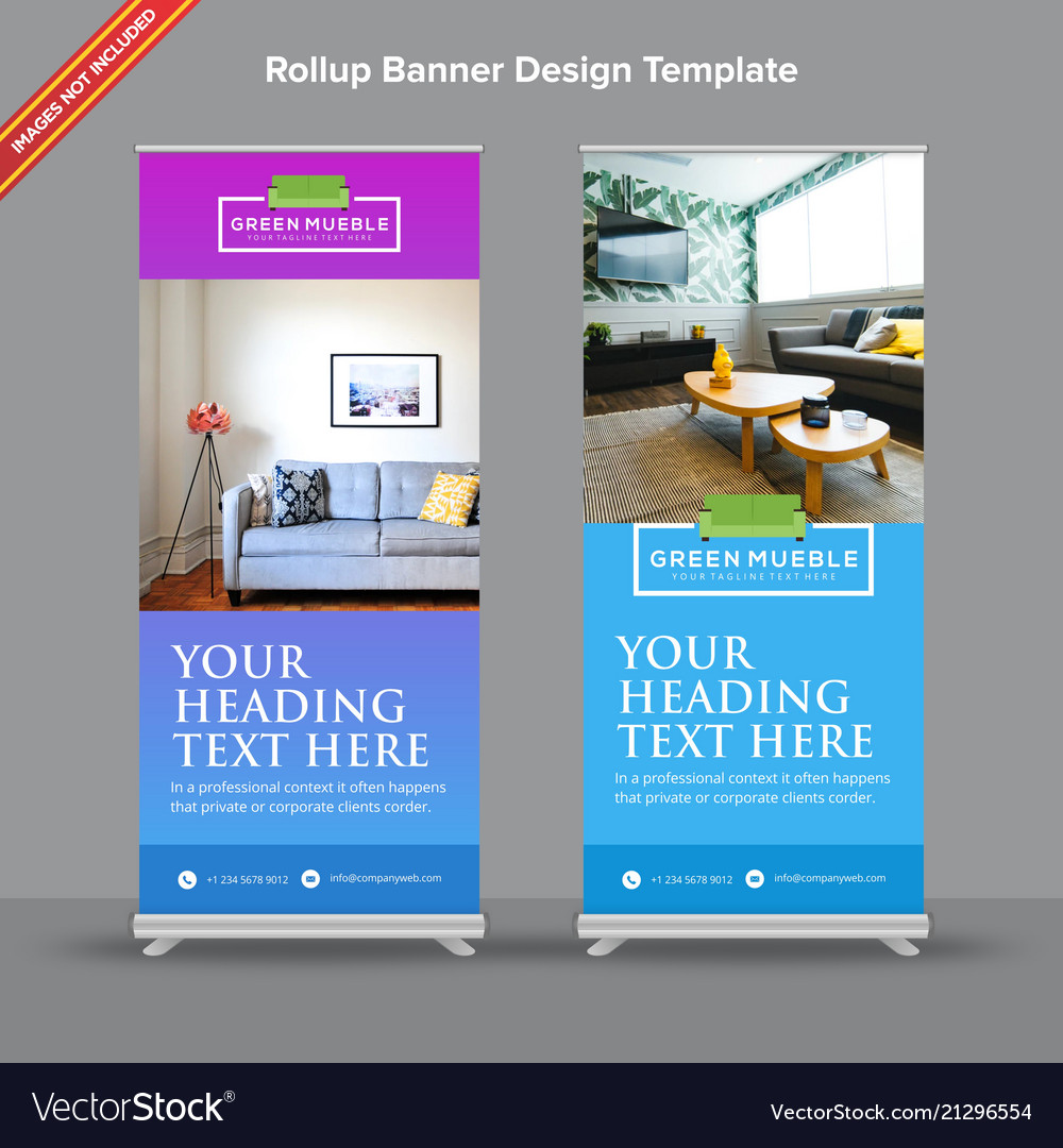 Linear gradient rollup banner in aqua and violet