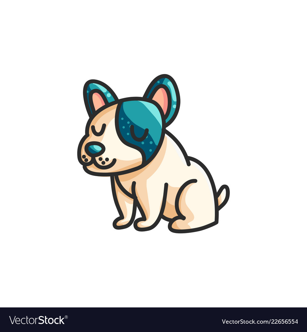 Kleine Cartoon french bulldog