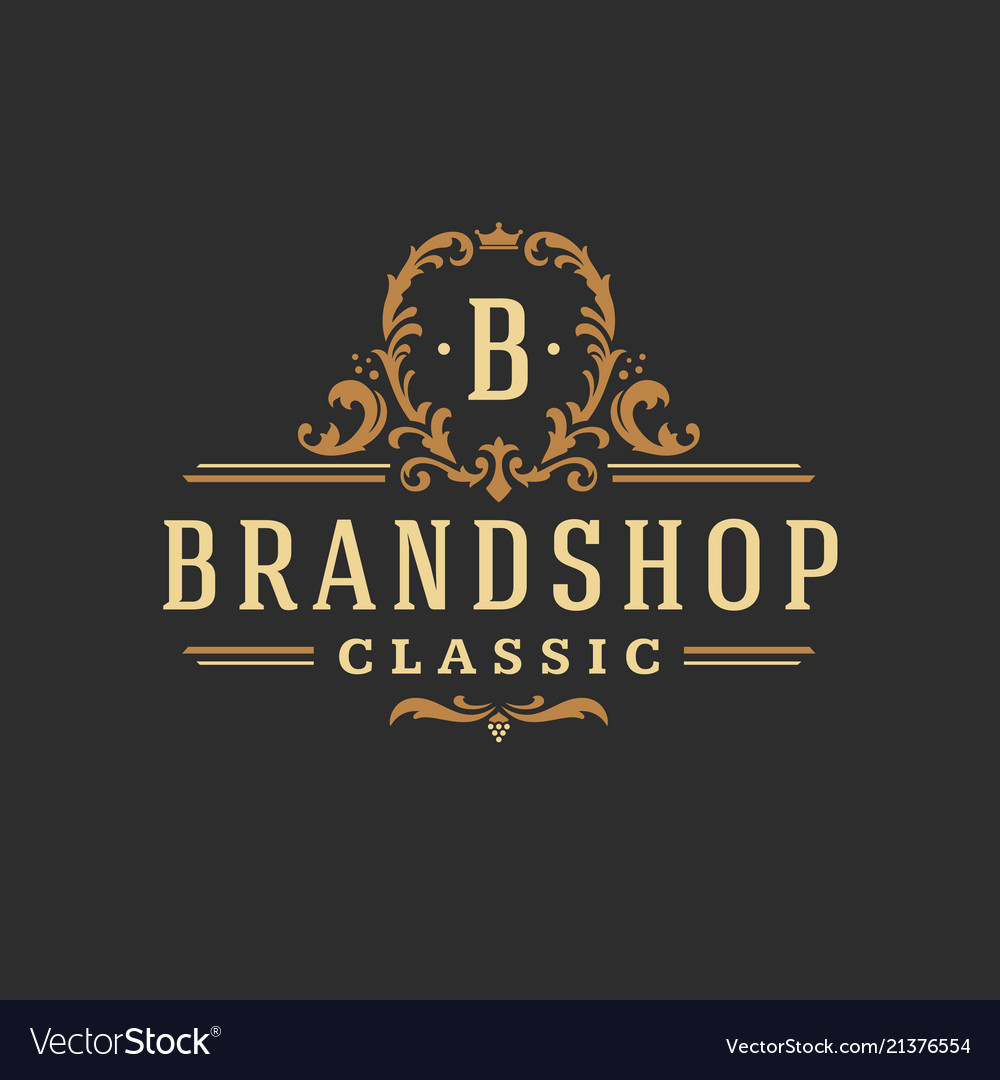 Download Luxury monogram logo template object for Vector Image